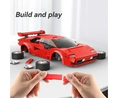 CaDA Building Blocks nuotoliniu būdu valdomas automobilis sportinis automobilis 21,1 cm 1:20 Raudona Shadow 328 dalys RC Dual Mode C51085W