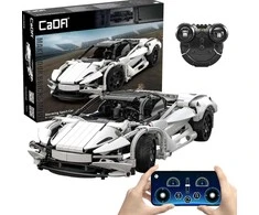 CaDA Building Blocks nuotoliniu būdu valdomas automobilis sportinis automobilis Raudona 30 cm Storming sportinis automobilis Važiuoklė 402 Elements RC Dual Mode