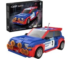 CaDA statybiniai blokai Nuotoliniu būdu valdomas automobilis Sportinis automobilis 18 cm 1:20 Renault5 Maxi Turbo 282 dalys RC Dvigubo režimo C51095W