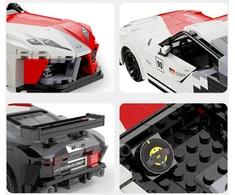 Klocki konstrukcyjne CaDA wyścigówka Samochód wyścigowy zdalnie sterowany Toyota GR Supra GT4 356 dalys RC