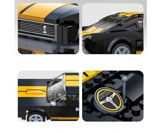 CaDA statybiniai blokai, lenktyninis nuotolinio valdymo automobilis, „Shelby GT 350H“ sportinis automobilis, 291 detalė, nuotoliniu būdu valdomas