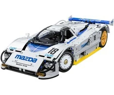 CaDA konstruktoriaus kaladėlės lenktyninis automobilis 50 cm 1:10 Mazda 787B sportinis automobilis 1797 detalės