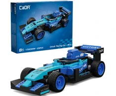 Konstruktorius CaDA lenktyninis automobilis Circuit Racing Car Mėlyna 123 elementai