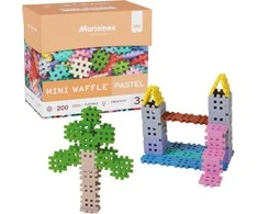 Marioinex Mini Waffle building blocks, 200 pieces in pastel colours