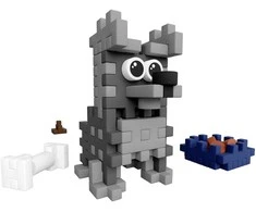 Marioinex Konstrukciniai blokeliai „Mini Waffle Pocket Pets“ Šuniukai Šnauceris