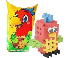 Marioinex Mini Waffle Pocket Pets Papūga kūrybinis kaladėlių rinkinys vaikams ZA6663