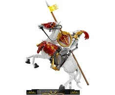 „Pantasy Warrior Knight“ konstruktoriaus kaladėlės, riteris ant žirgo su kilnojamaisiais priedais, 905 detalės