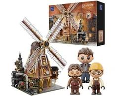 „Pantasy Steampunk“ vėjo malūno dirbtuvės, 2450 detalių