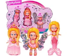 Kookyloos pasakų širdelių kolekcinė figūrėlė 3in1 Fėja Undinėlė Princesė