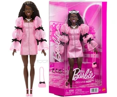 Lėlė Barbie Deluxe Style komplektas w modnym stroju + priedai