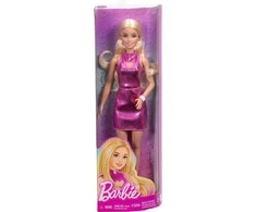 Mattel BARBIE madistė blizgančia rožine suknele (HYT88)
