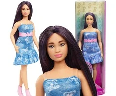 Mattel Lėlė Barbie Fashionistas Brunetka su pasemkami i sukienką w motyle