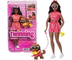 Mattel Lėlė Barbie Jednakowa Stylizacja Lėlė i Piesek Twinning + priedai