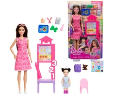 Mattel Lėlė Barbie Kariera Nauczycielka przedszkola uczennica + priedai