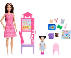 Mattel Lėlė Barbie Kariera Nauczycielka przedszkola uczennica + priedai