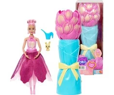 BARBIE TULIP SURPRISE lėlė gėlėje (JMF57)
