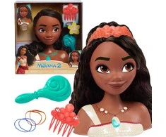 justplay Lėlė plaukų šukavimo ir formavimo galvutė Disney Princess Moana 2 Moana +priedai
