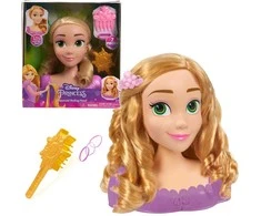 justplay Lėlė plaukų šukavimo ir formavimo galvutė Disney Princess Rapunzel Tangled +priedai