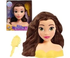 justplay Lėlės galvutė skirta šukuoti ir formuoti plaukus Princess Disney Bella Beauty and the Beast +šepetys