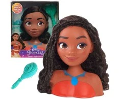 Lėlės galvutė šukavimui ir plaukų formavimui Princess Disney Vaiana Moana + šepetys