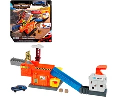 Mattel MATCHBOX MOVIE Smalley’s automobilių traiškymo garažas su trasa (JMG56)