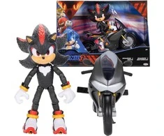 Jakks Pacific Mały Rinkinys Sonic 3 The Hedgehog Figūrėlė Shadow + juoda Motocykl