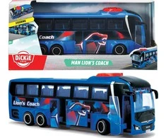 Dickie Toys Mėlyna City Bus Man Lion's City duris atveria