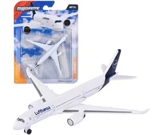 Metalinis „Airbus A350-900 Lufthansa“ keleivinis lėktuvas, baltas orlaivis, 10 cm