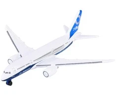 Metalinis Boeing 787-9 keleivinis lėktuvas, baltas orlaivis, 10 cm