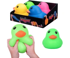 Minkštas sensorinis žaislas Žalia antis Squishy Gniotek antistresinis 17 cm