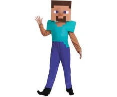Minecraft kostiumas karnavalinis kostiumas Steve 109-126 cm (4-6 metų)