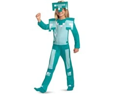 Minecraft maskuojantis kostiumas, karnavalinis kostiumas deimantiniai šarvai 127-136 cm (7-8 metai)