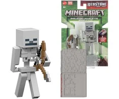 Minecraft figūrėlių rinkinys Redstone įkrautas skeletas serija 9 cm + priedai