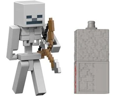 Minecraft figūrėlių rinkinys Redstone įkrautas skeletas serija 9 cm + priedai