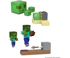 Mattel „Minecraft“ lipnių stūmoklių gaudyklių figūrėlių rinkinys „Redstone Charged Series“