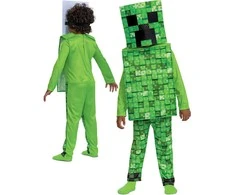 Minecraft berniuko karnavalinis kostiumas, šliaužiančiojo kostiumo maskuotė 127–136 cm (7–8 metai)