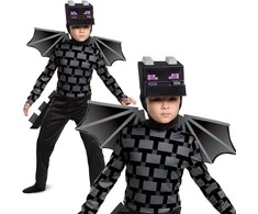 Disguise Minecraft karnavalinis kostiumas berniukui Ender Dragon Ender Dragon kostiumo kaukė 110-122 cm (4-6 metai)