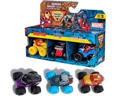 „Monster Jam“ žaislai 3 dalių rinkinys „Mini Jam“ Marvel Thor Juodoji pantera Geležinė Man