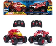 Monster Jam dviejų nuotoliniu būdu valdomų transporto priemonių rinkinys Monster Jam 1:24 „Marvel Super Hero Challenge RC“