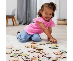 KIK Montessori spalvinga medinė dėlionė Vaisiai ir daržovės 34 detalės