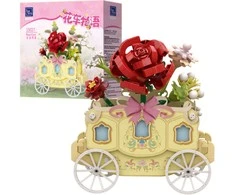 Almarina Pantasy statybiniai blokeliai Flower Cart with Rose 264 vnt