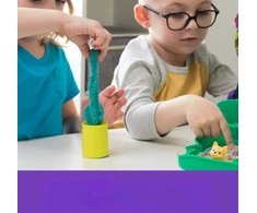 Kinetic Sand Diggin' Dog Park lagaminų rinkinys Kinetic Sand Dog Digging Park + priedai