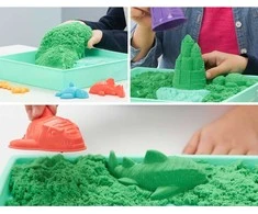 Spin Master Kinetic Sand - Smėlio dėžės rinkinys - Žalias (6067479)