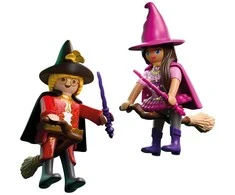 „Playmobil“ dviejų figūrėlių rinkinys, burtininkas + ragana ir priedai, 15 dalių