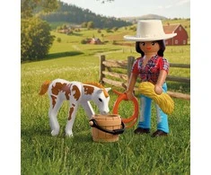 „Playmobil“ dviejų dalių rinkinys „Cowgirl“ su kumeliuku, 72026