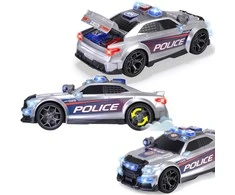 Policijos automobilis Dickie Toys Street Force su šviesos ir garso efektais, sidabrinės spalvos