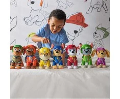 Paw Patrol gelbėjimo ratukai Chase pliušinis žaislas minkštas mielas šuo 23 cm