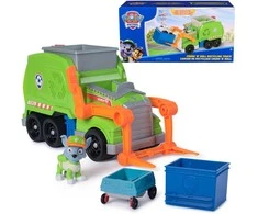 Paw Patrol Rocky Crush 'N' Roll šiukšlių perdirbimo sunkvežimis su ekologine figūrėle