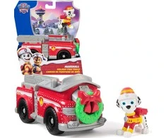„Paw Patrol“ šventinė transporto priemonė su Marshallo ugniagesių automobilio figūrėle