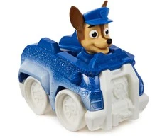 Paw Patrol Chase'o transporto priemonė, policijos automobilis, sniegomobilis, 7 cm
